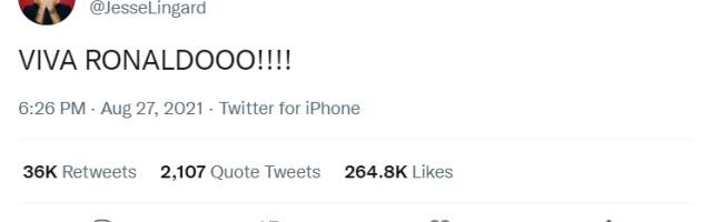 林加德狂喜：C罗万岁！纳尼动真情：我会一直支持你